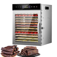 Food Meat Dehydrator Jerky, 12 Tray Full Stainless Steel Dehydrator Machine 800W