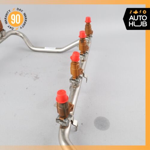 01-06 Mercedes R230 SL500 S500 E500 Fuel Injection Rail Line w/ Injectors OEM - Picture 4 of 12