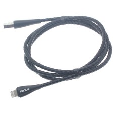 Metal USB Cable 3ft Charger Cord Power Wire Braided Sync for Cell Phones