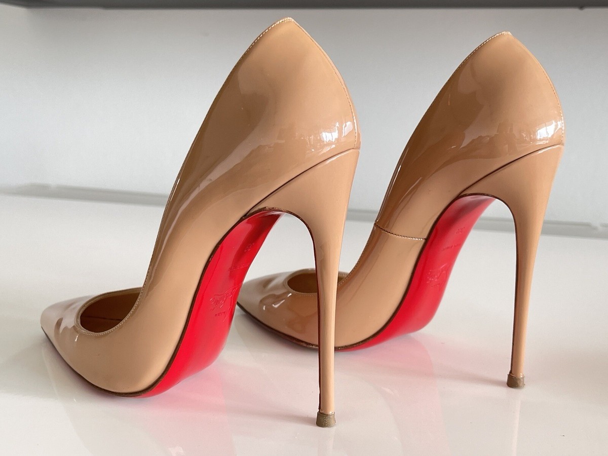 Christian Louboutin So Kate 120 mm beige Lacklederpumps Gr. 39
