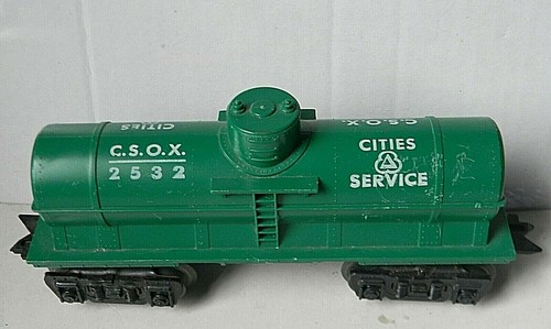 Marx CITGO Tank Car ~ CITIES SERVICE ~ 8-Wheel & Tilt Couplers - Rd# 2532 - O 27 - Picture 2 of 7