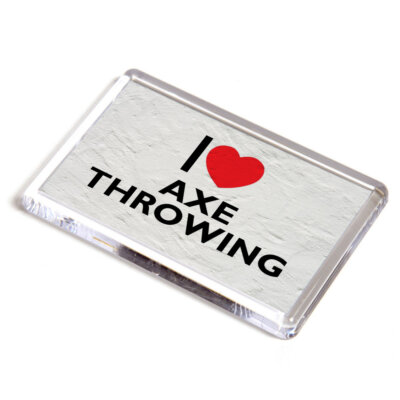 KÜHLSCHRANKMAGNET - I Love Axtwerfen - Sport & Spiele Geschenk