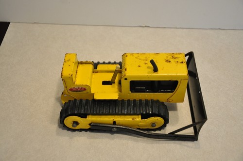 Vtg Tonka U.S.A. 9" Yellow and Black Construction Bulldozer Tractor - Barn Find - Picture 4 of 9