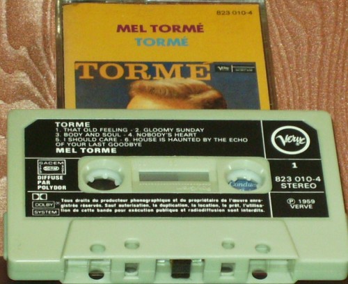 Mel Tormé Tormé CASSETTE ALBUM JAZZ POP VOCAL VERVE FRENCH ISSUE - Picture 2 of 8