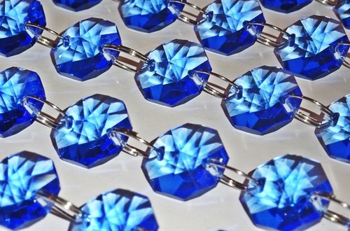 1m Garland Chandelier Crystals Cut Glass Choice of Vintage Droplets Colours Chic - Picture 57 of 64