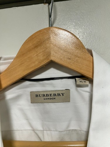 Burberry London Uniform white dress button shirt popin size 16.5 / 42 - Picture 5 of 7
