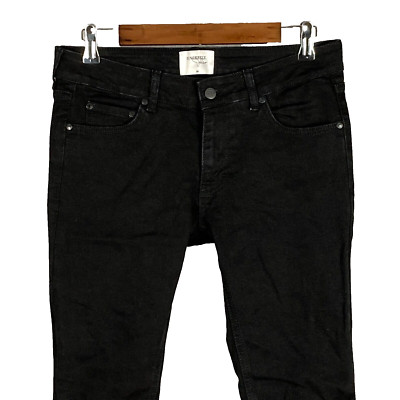 Sincerely Jules womens skinny distressed crop jeans size 29 stretch black denim
