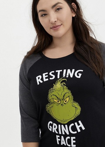 resting grinch face shirt plus size
