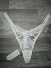 NWT Victoria's Secret For Love  Lemons Isabella Thong Panty Small 610 