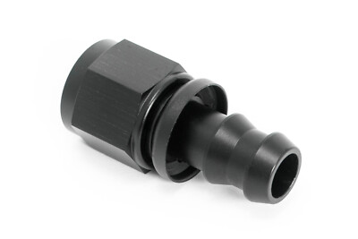 Push-On Alu Fitting Dash 8 / -8 AN / JIC 8 Anschluss gerade Schwarz eloxiert
