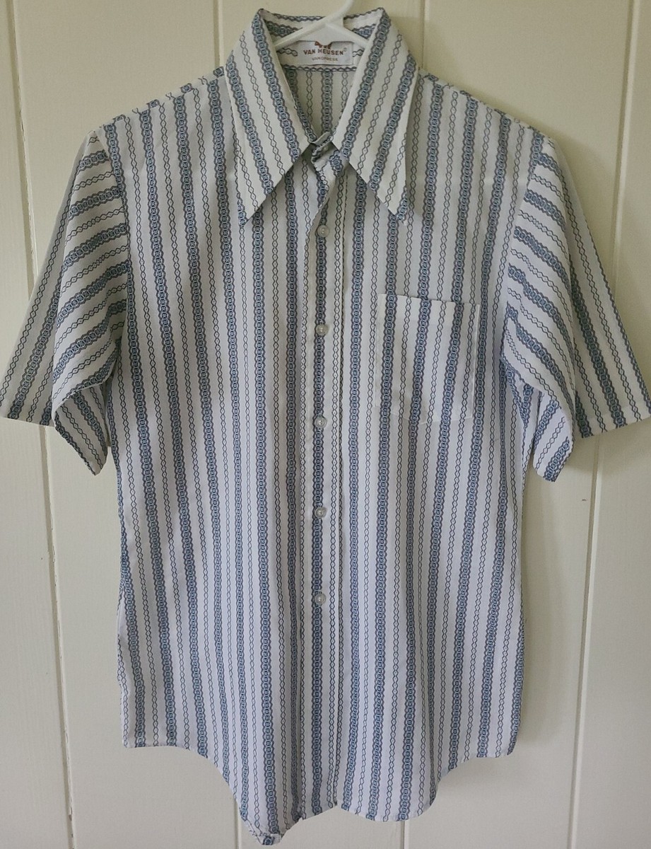 トップス ~60s Van Heusen / stripe shirt Vtg 60/70s Mens Van Heusen Stripe Button Down Shirt