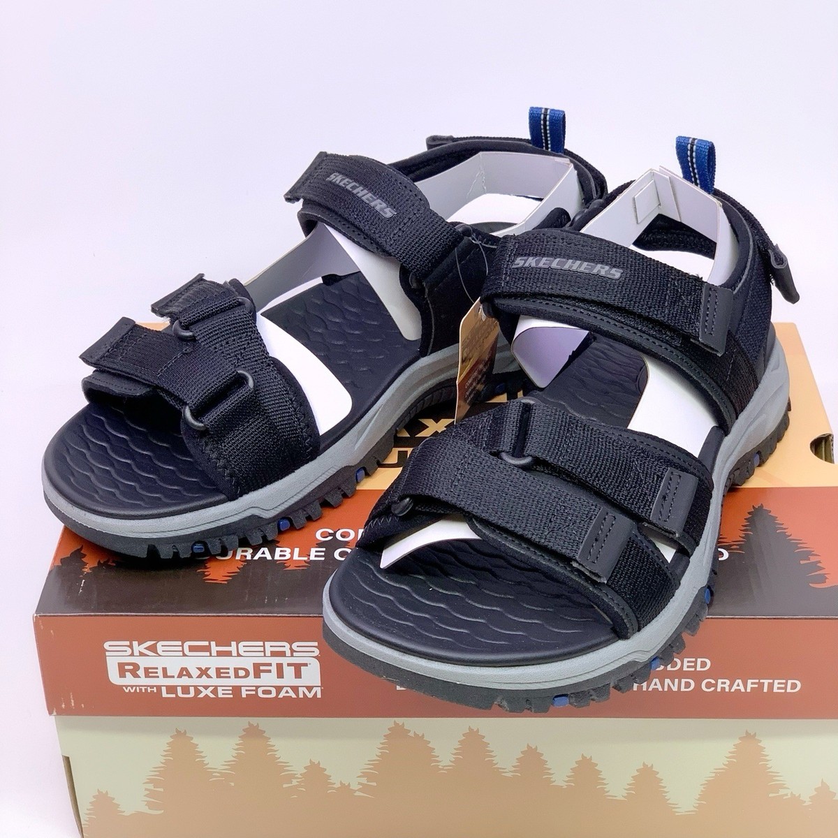 Skechers Prewitt-Rio Men’s Black Sandals size 13 new/box without lid!! Skechers Prewitt-Rio Sport Sandals - NWT Mens 12 Black  main image 2