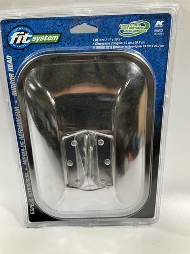 K Source RH075 Stainless Steel Replacement Mirror Head - 7-1/2" X 10-1/2"