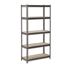 5-Tier Boltless Steel Garage Storage Shelving Unit in Silver Vein 30 in. Wx60 i