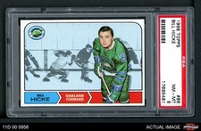 1968 Topps #86 Bill Hicke Golden Seals PSA 8 - NM/MT