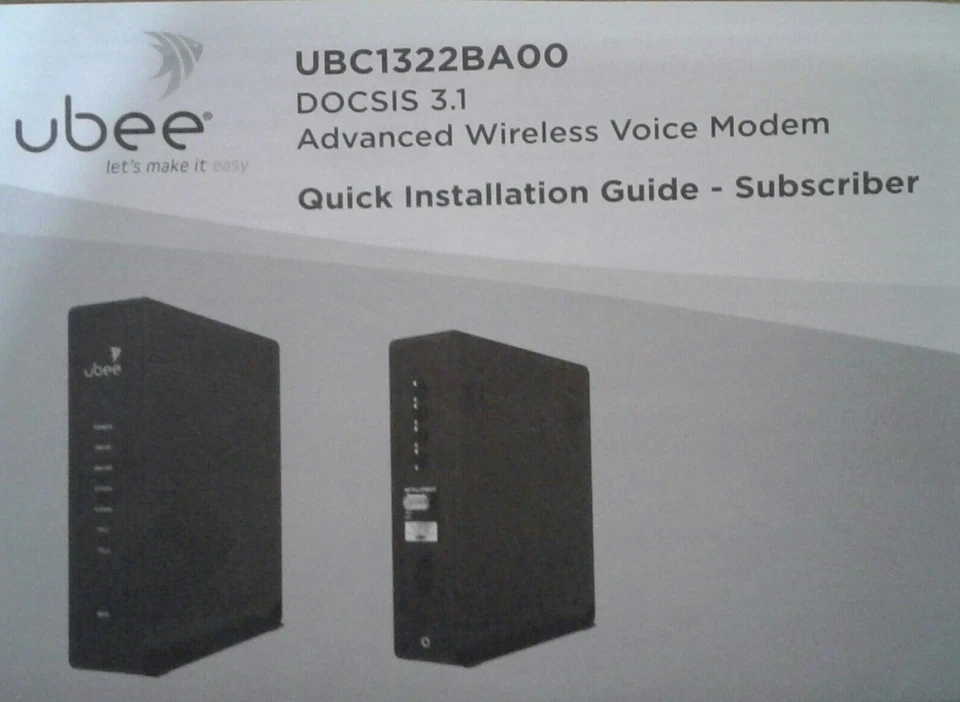 BRAND NEW! ADVANCED WIRELESS VOICE MODEM-UBEE,UBC1322 - Image 4 of 4