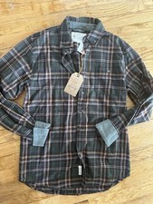 NWT Men  s Weatherproof Vintage Button Up Plaid Shirt Long Sleeve Small