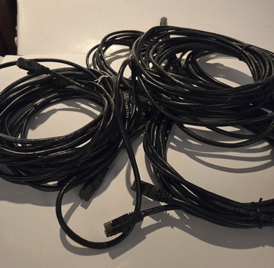 Belkin Cat 6 Ethernet Patch UTP 4PR Cable 24AWG UL ETL RJ45 Black mix Lot of 12