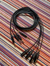 4 Way XLR to TRS Jack Loom 3m - Black & Gold Connectors - RCH Audio Engineering