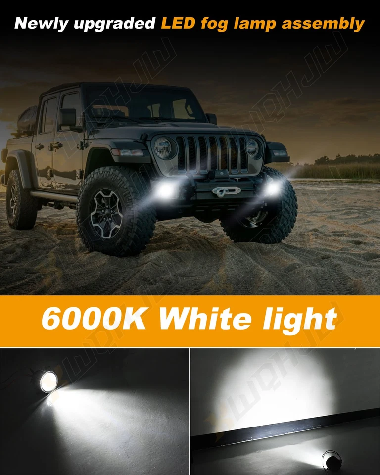 Luces antiniebla LED para parachoques delantero izquierda y derecha para Nissan Frontier 2005-19 con lente transparente Foto 4 de 4