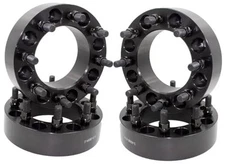  4 Pc Hub Centric Wheel Spacers 8 on 170mm 2.00" Thick - 4 Pack Black Anodized