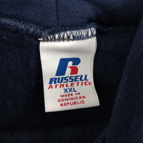 Vintage Russell Athletic UC Irvine Hoodie Mens XXL 2XL Navy Blue UCI Anteaters - Picture 7 of 15