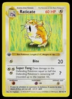 Pokemon Card - Raticate Base Set (Shadowless) 40/102 Uncommon 1st Edition