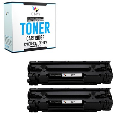 2PK CMYi Replacement 137 Black Printer Toner for Canon ImageCLASS MF212w MF216n