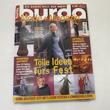 Burda Mode + Magazin ZEITSCHRIFT 11/99 mit Schnittmusterbogen Vintage Festlich