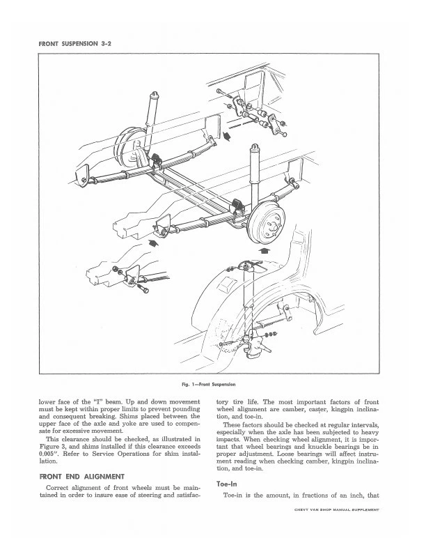 Chevy Van 1964-1965-1966 manual de taller G10 suplemento servicio de reparación Chevrolet Foto 3 de 4