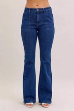 Judy Blue High Waist Flare Jeans With Front Patch Pockets