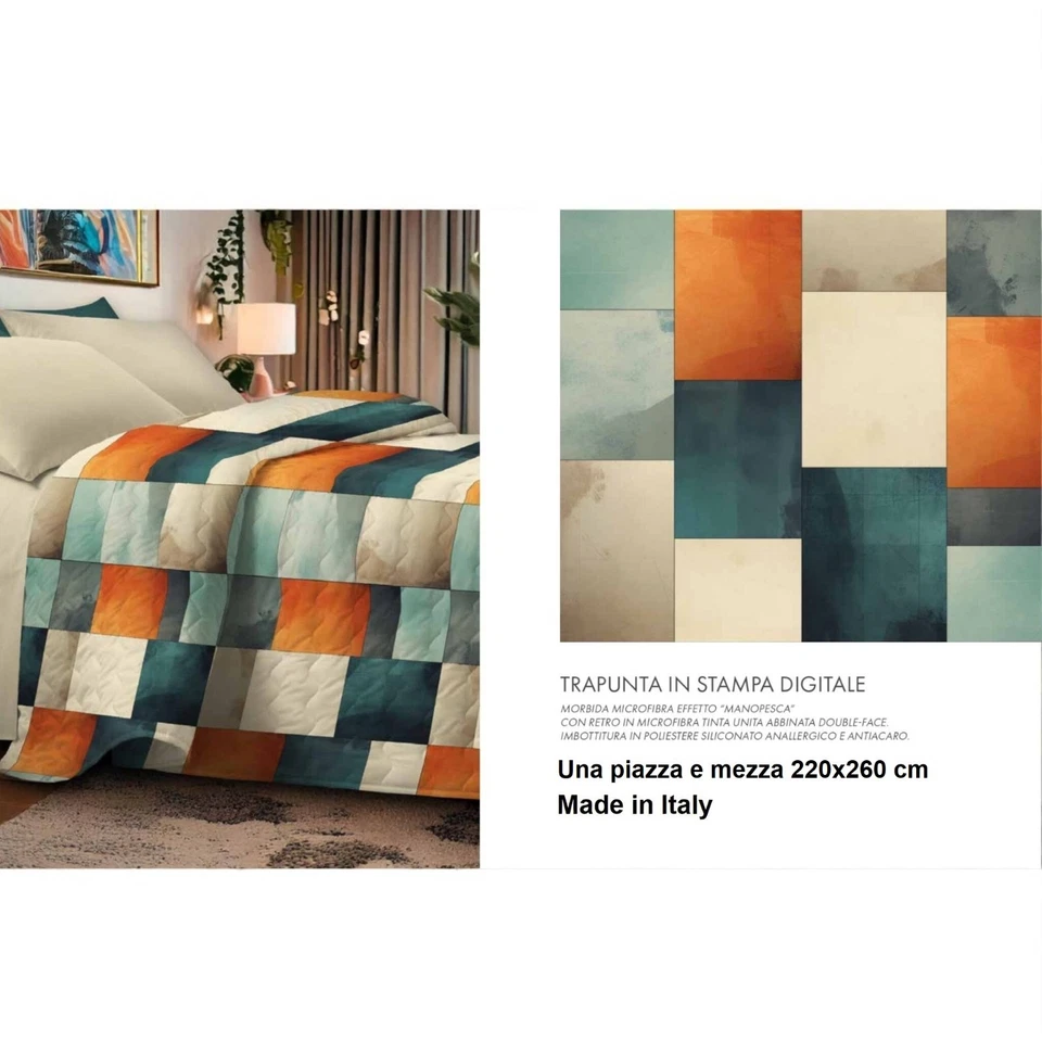 Trapunta invernale Una Piazza e mezza Zambaiti in microfibra Merida 220x260 cm - Immagine 3 di 4