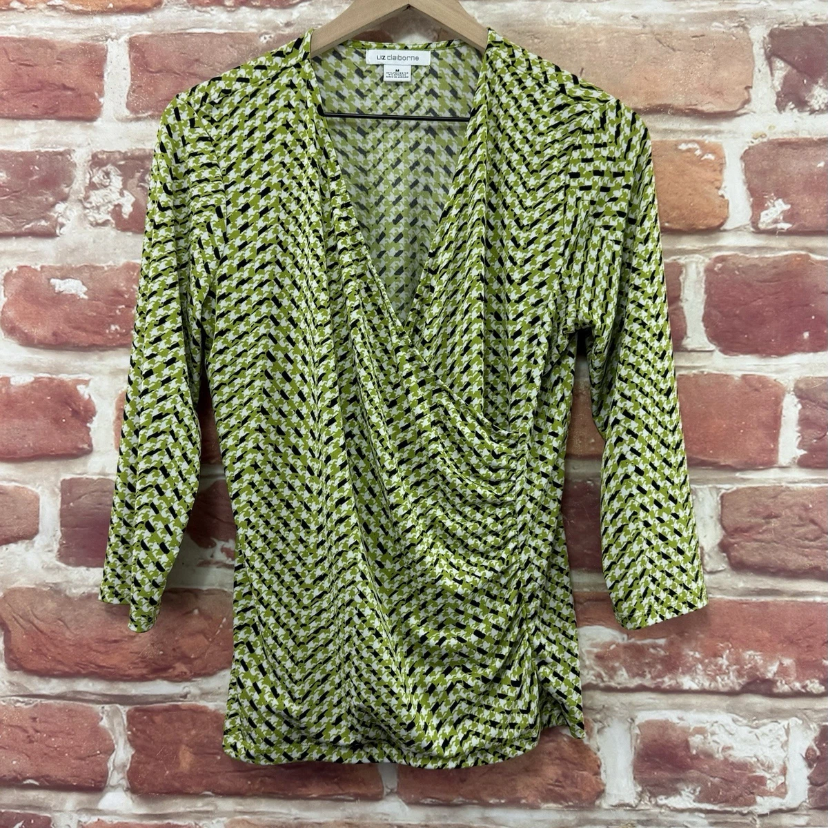 Blouse Femme Décontractée Liz Claiborne Taille M - Crème, Manches Longues