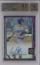2015 Bowman Draft Chrome Pick Purple Refractor 154/250 Ian Happ BGS 9.5 Auto 8p8