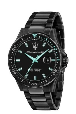 MASERATI Herren Armbanduhr Challenge Aqua Edition Stahl Datum schwarz R8853144001