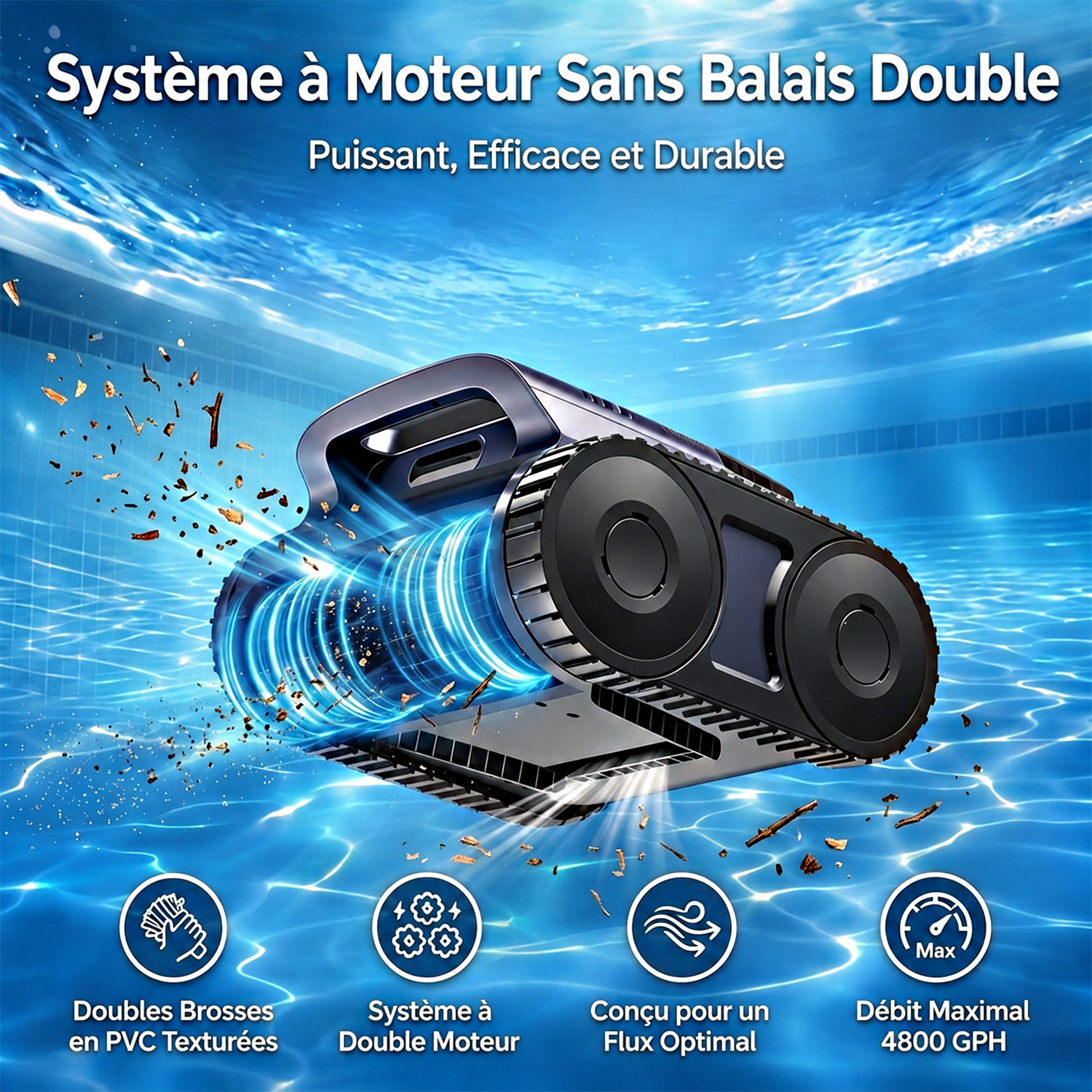 robot piscine – vue détaillée