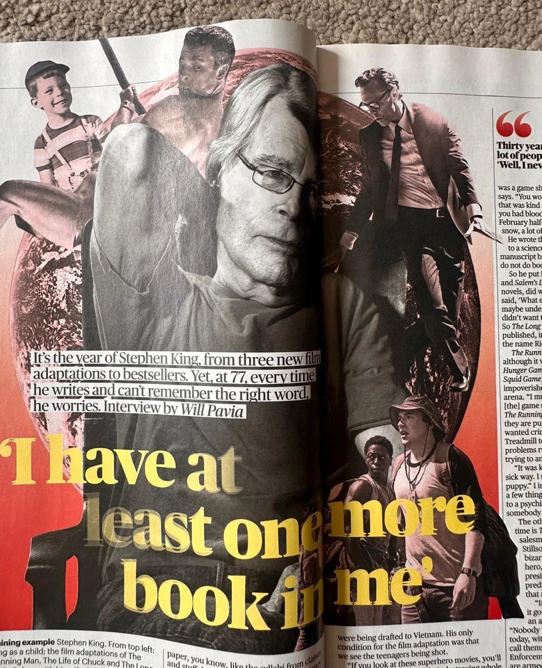 THE SUNDAY TIMES CULTURE MAGAZINE 31st August 2025 31/8/25 Stephen King - Image 2 of 2