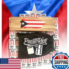 Puerto Rico Dominoes Set Adults Large Puerto Rican Flag Doubles Six Travel Bag
