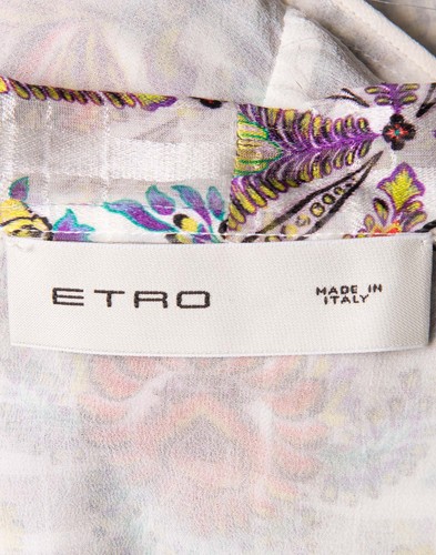 RRP€3120 ETRO Silk Maxi Tiered Dress IT40 US4 UK8 S Beads Floral Made in Italy - Picture 10 of 10