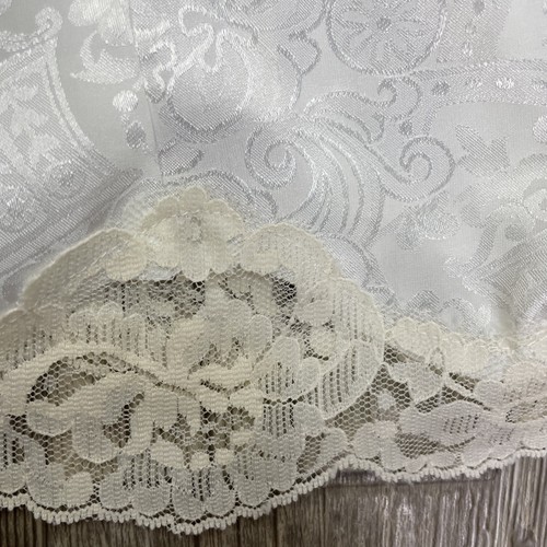 Vintage Victoria Secret Gold Label Trägertop weiß Satin Spitzenbesatz Knopfleiste Gr. M - Bild 9 von 11