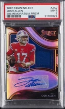 2020 PANINI SELECT SIG MEM PRIZM #JAL JOSH ALLEN 21/49 PSA 9 AUTO