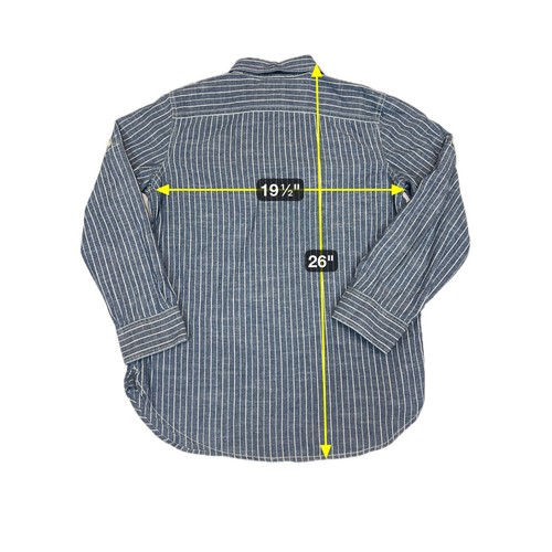 Lauren Jeans Co Ralph Lauren Women's S Blue Striped Cotton Button Down Shirt - Picture 6 of 6