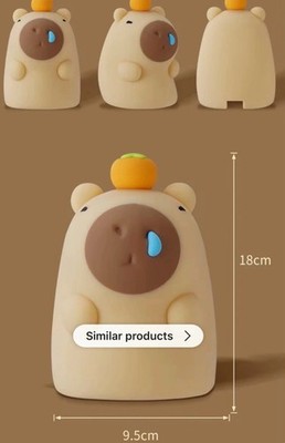 Capybara shapel Night Light,Touch-Sensitive Adjustment of Brightness,USB