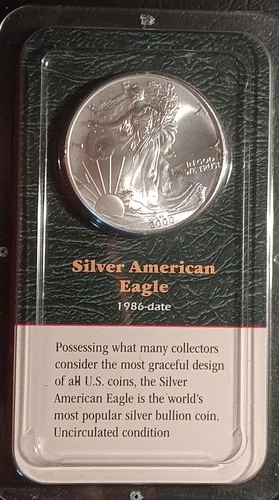 2000 Silver American Eagle Dollar US Mint  Uncirculated Littleton Coin Co   1 oz