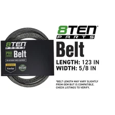 8TEN Belt with Kevlar for Bad Boy MZ 42 Revolt Stand-On 041-0120-00 123 x 5/8