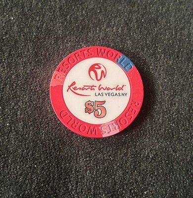Resort World Casino * 5$ Poker Chip Jeton * Las Vegas * Strip * Boulevard