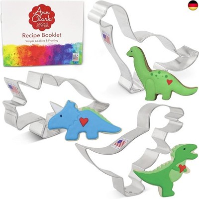 Ausstechformen von Ann Clark USA, Dinosaurier Dino Keksausstecher - 3-Teilig