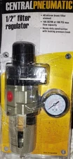 Central Pneumatic 1/2" air filter regulator.  New In Package