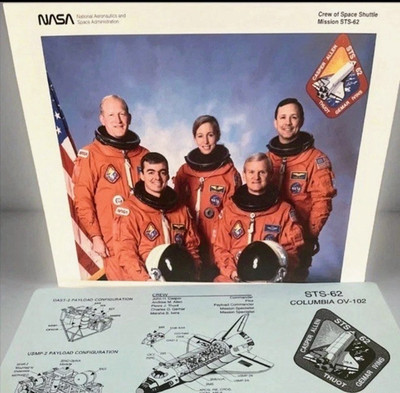 Vintage NASA STS-62 Columbia USMP-2 Microgravity Science Lithograph JSCCL-135