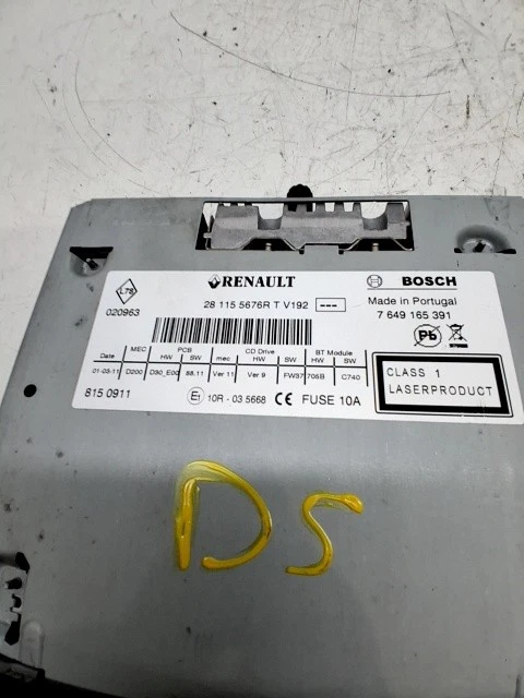 281155676R SISTEMA AUDIO / RADIO CD / 775411 PARA RENAULT LAGUNA III - Imagen 4 de 4